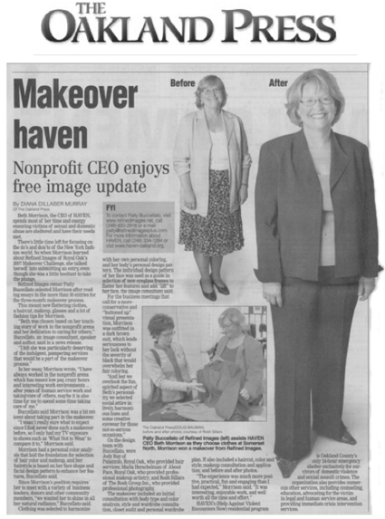 Oakland Press Makeover Haven CEO's Image